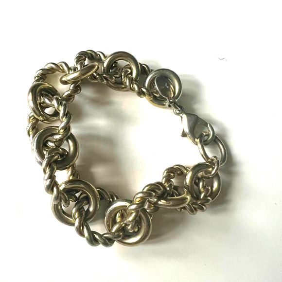 J CREW Large Link Gold Tone Chain Bracelet - Picture 2 of 3